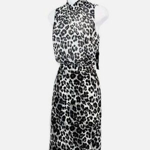 New York & Company  Cheetah Print Halter Neck, Sleeveless Dress Size Large